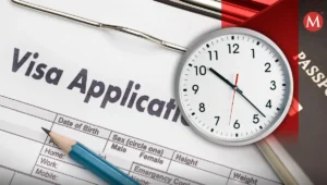Aplicación de visa con reloj