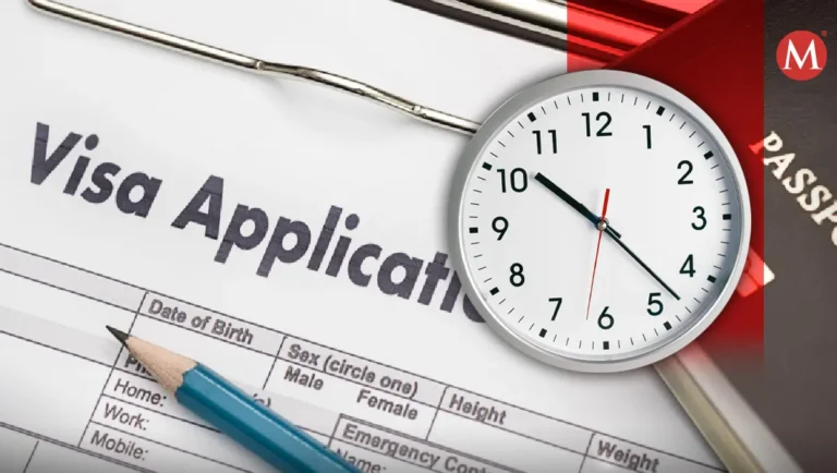 Aplicación de visa con reloj