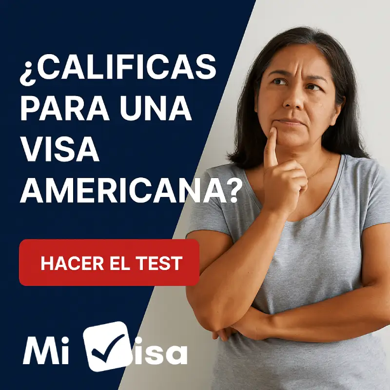 anuncio para hacer el test de visa americana