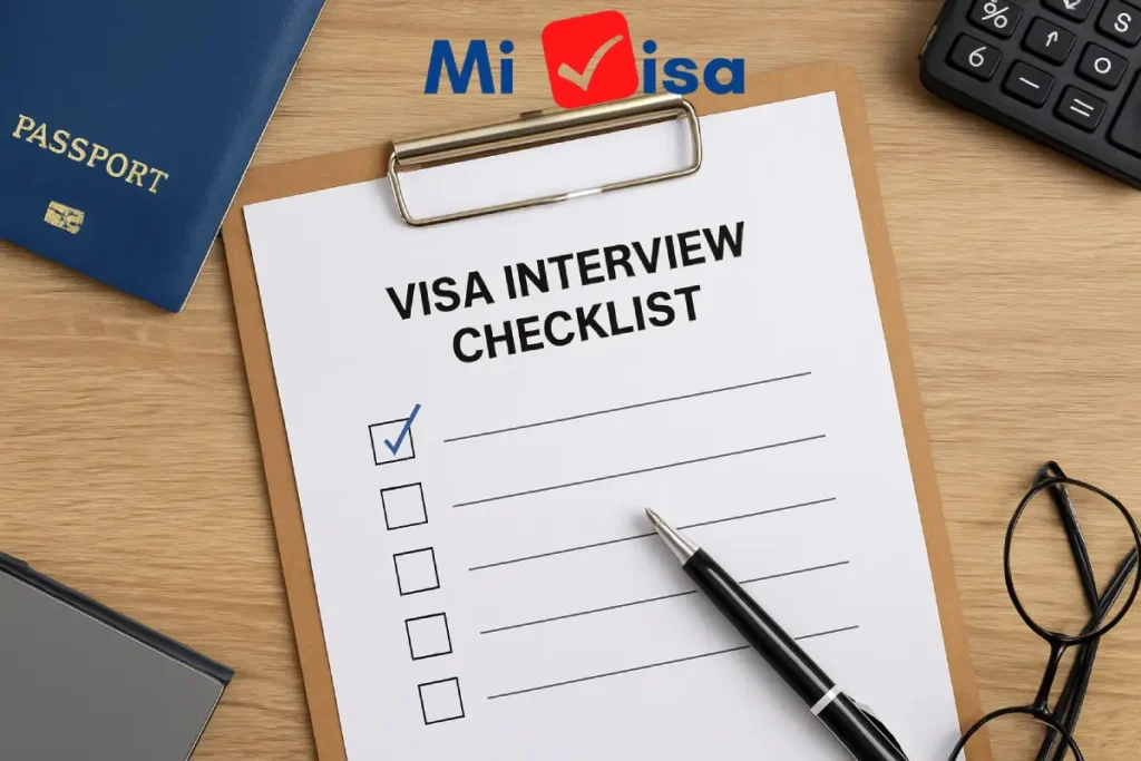 checklist para entrevista visa