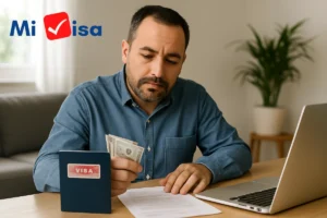 persona tramitando visa