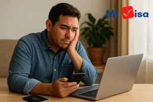 esperando aprobación de visa
