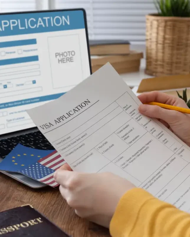 llenando aplicacion visa tramitando una visa americana