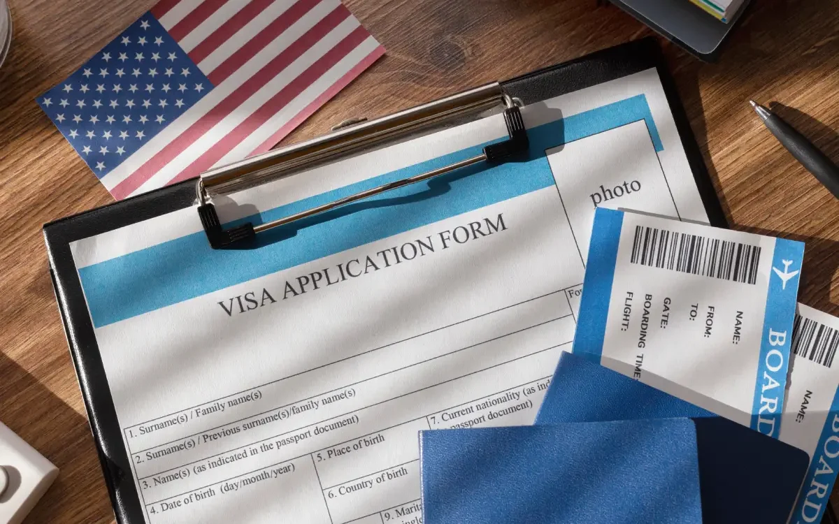 visa application form Imagen ilustrativa de una aplicación de visa americana